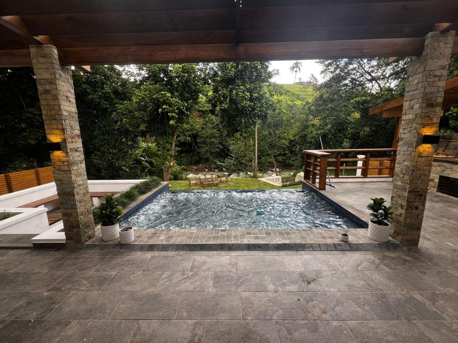 Villa Cielito Del Yaque - Jarabacoa - Rio Privado - Picuzzi Climatizado Esterno foto